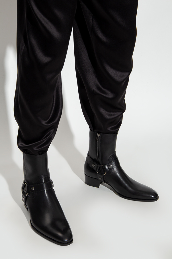 Saint laurent hotsell black wyatt boots